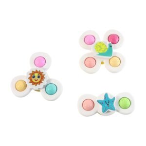 Baby Spinner Toy Set – Sensory Suction Toys for Motor Skills