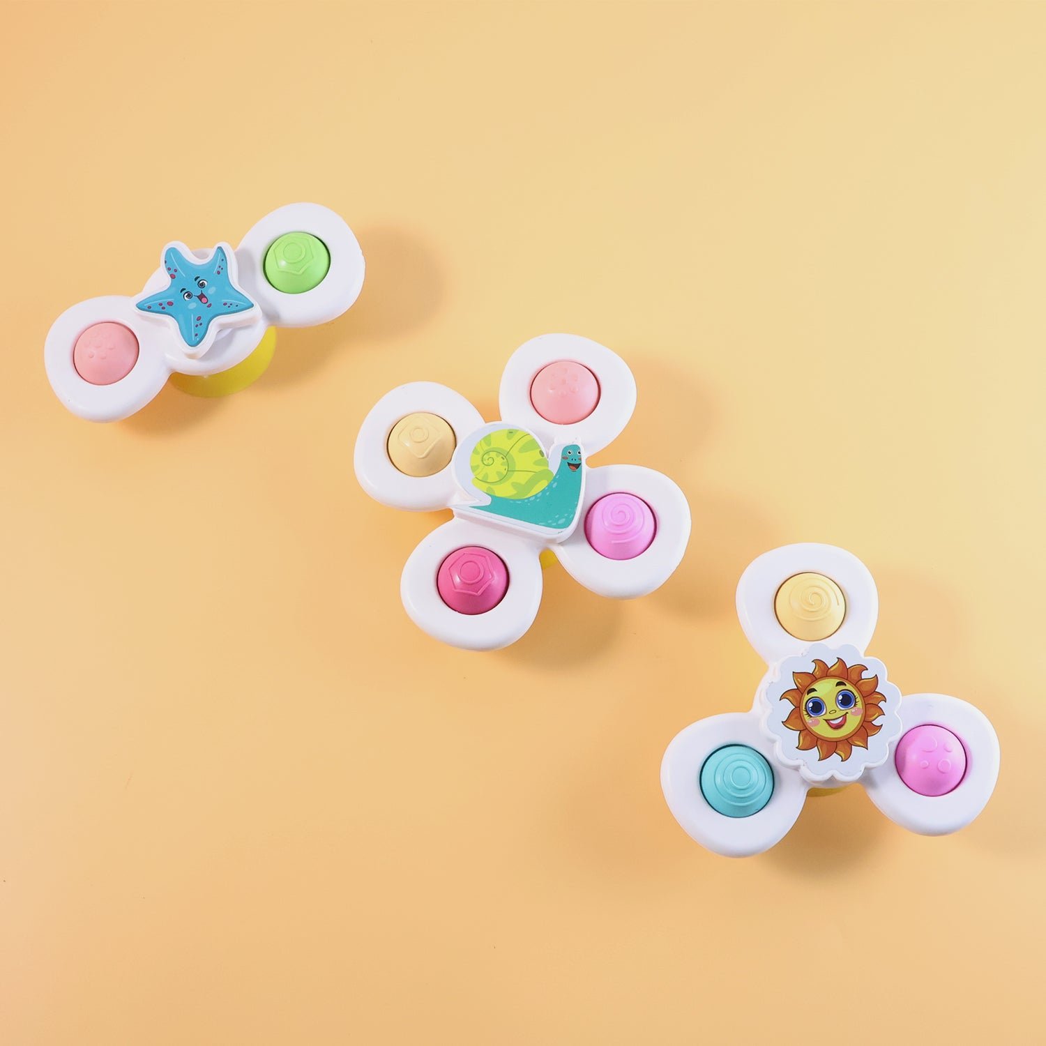 Spinner-05 Baby Spinner Toy Set – Sensory Suction Toys for Motor Skills