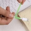 Spiral Cable Protector Sleeve for Earphone Cable, Flexible Cord Saver Wrap (1 Pc)
