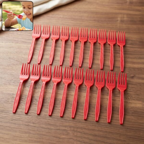 Reusable Plastic Fork 20 Pc Set Durable Dinner Forks Unbreakable (20 Pc Set)
