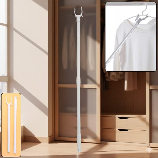 Long Reach Clothes Hook Rod – 86 cm for Easy Access