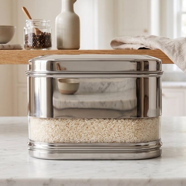 Stainless Steel Oval Canister – Airtight Food Storage for Freshness