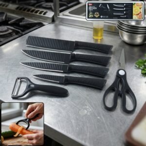 Kitchen Knife Set – Complete 6-in-1 Multipurpose Tool for Home & Kitchen