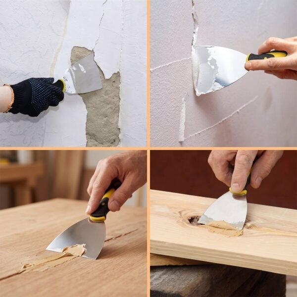 Stainless Steel Putty Scraper 145 MM Flexible Blade Wall Filler (1 Pc)