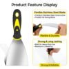 Stainless Steel Putty Scraper 145 MM Flexible Blade Wall Filler (1 Pc)