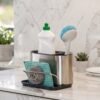 Stainless Steel Sink Caddy Organizer Rack Holder Kitchen Sponge Stand (1 Pc)