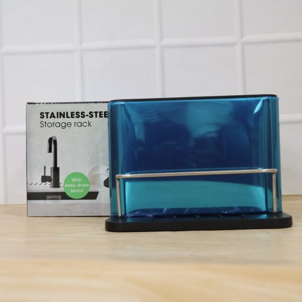 Stainless Steel Sink Caddy Organizer Rack Holder Kitchen Sponge Stand (1 Pc)