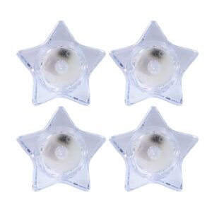 Star-Shaped LED Candles – Flameless Decorative Tealight Set