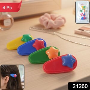 StartColorHairClip-WSKU-01 Star Hair Clip Set – Colorful Decorative Clips for Stylish Hold