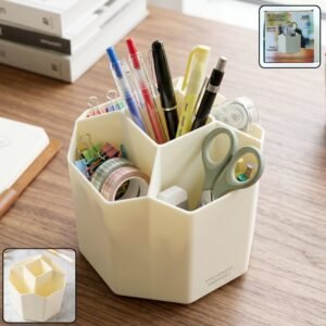 360 Degree Rotating Desk Organizer – Organised Workspace