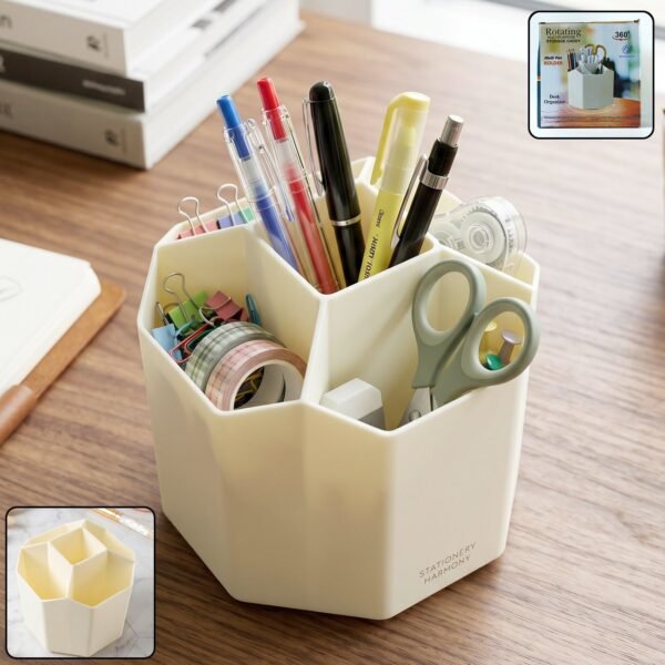 360 Degree Rotating Desk Organizer – Organised Workspace