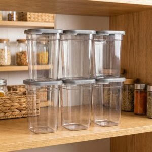 Kitchen Storage Containers – Airtight 6 Pc Set, 1200 ML Each