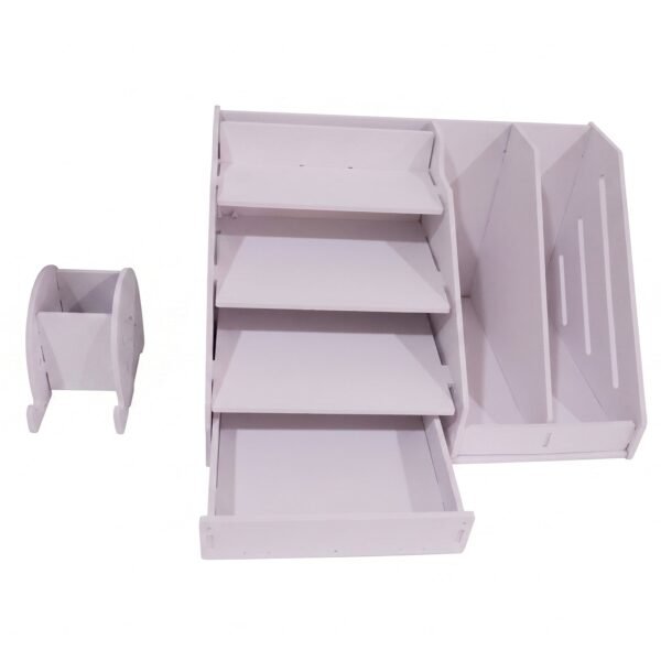 Multifunctional Desk Organizer Storage Cabinet with Drawer File Rack (1 Set)