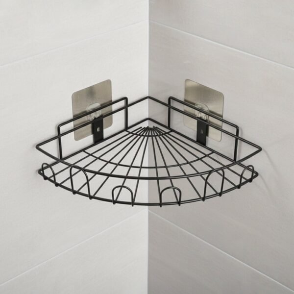 StorageOrganizer-02 Wall-Mounted Corner Bathroom Storage Rack – Space-Saving Organizer