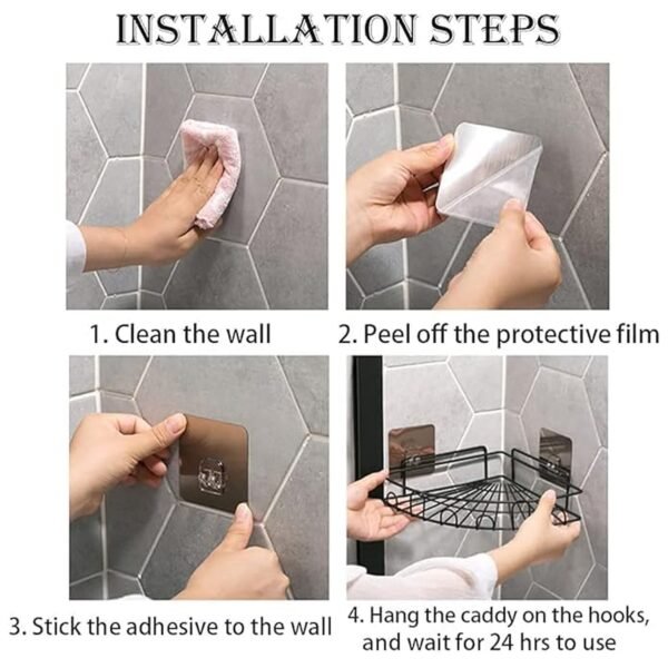 StorageOrganizer-05 Wall-Mounted Corner Bathroom Storage Rack – Space-Saving Organizer