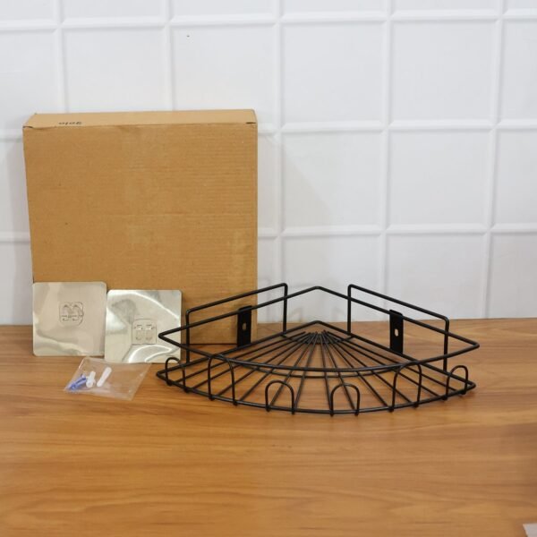 StorageOrganizer-live Wall-Mounted Corner Bathroom Storage Rack – Space-Saving Organizer