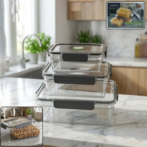 Plastic Airtight Food Storage Container Set – Keep Food Fresh and Organized