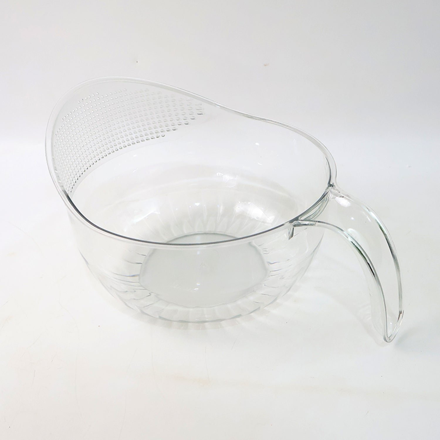 Transparent Plastic Bowl with Handle – Large Multipurpose Kitchen Basket