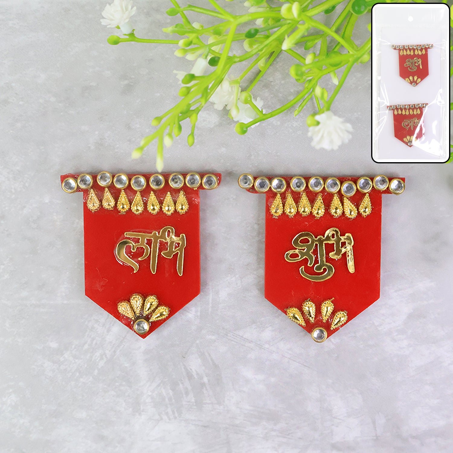 Shubh Labh Wall Hangings – Traditional Decorative Set of 2 for Prosperity