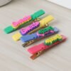 SweetHairclip-05 Sweet Text Hair Clip Set – Trendy Lightweight Fashion Pins (4 Pc)