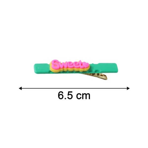 SweetHairclip-size Sweet Text Hair Clip Set – Trendy Lightweight Fashion Pins (4 Pc)