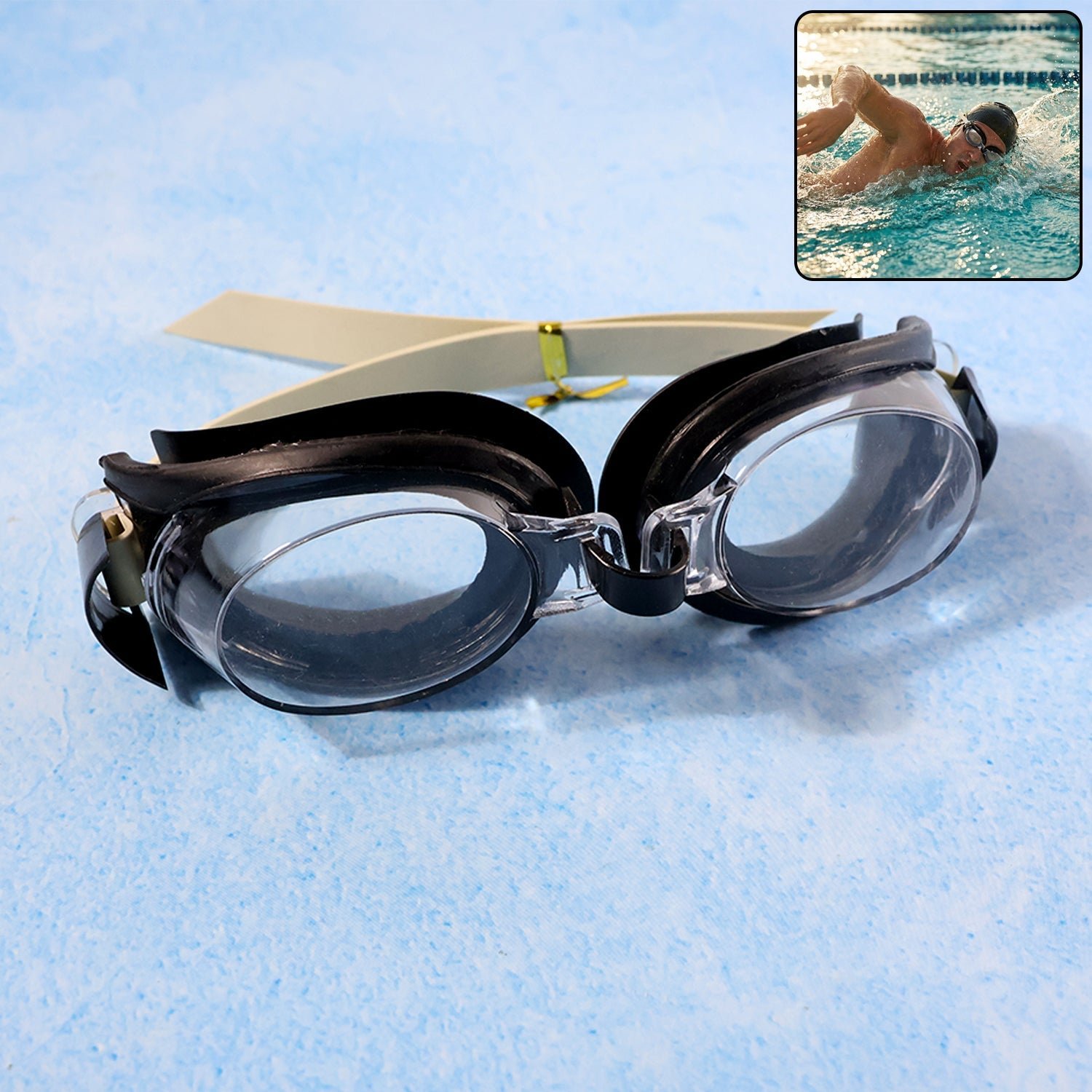 UV Protection Swimming Goggles – Clear Vision & Adjustable Strap