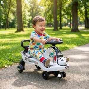 Baby Magic Swing Car Ride-On Toy with Music for Toddlers