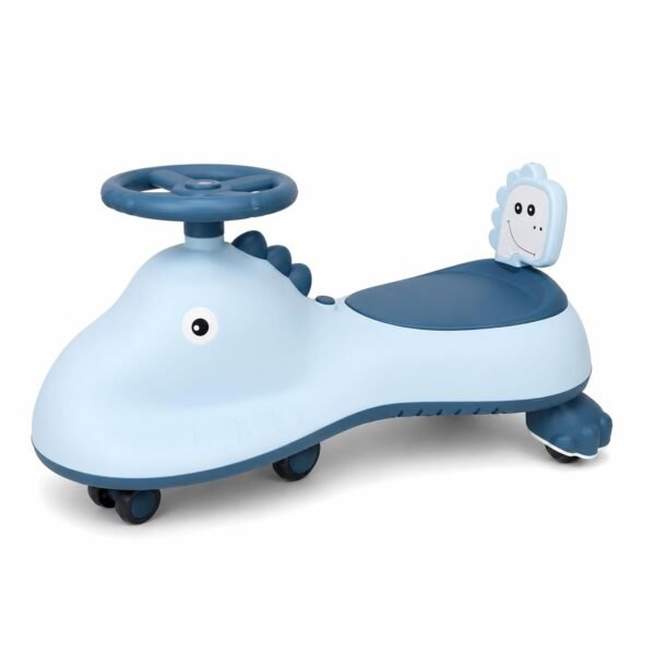 Kids Swing Car Ride On Toy with Music, Blue Shark Design Magic Twist Car (1 Pc)