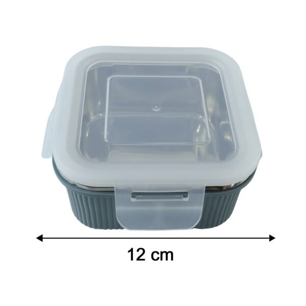 Square Stainless Steel Food Storage Container – 400ml Airtight