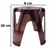 Transparent Plastic Stool Set – Indoor Outdoor Stackable 4 Pc