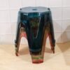 Transparent Plastic Stool Set – Indoor Outdoor Stackable 4 Pc