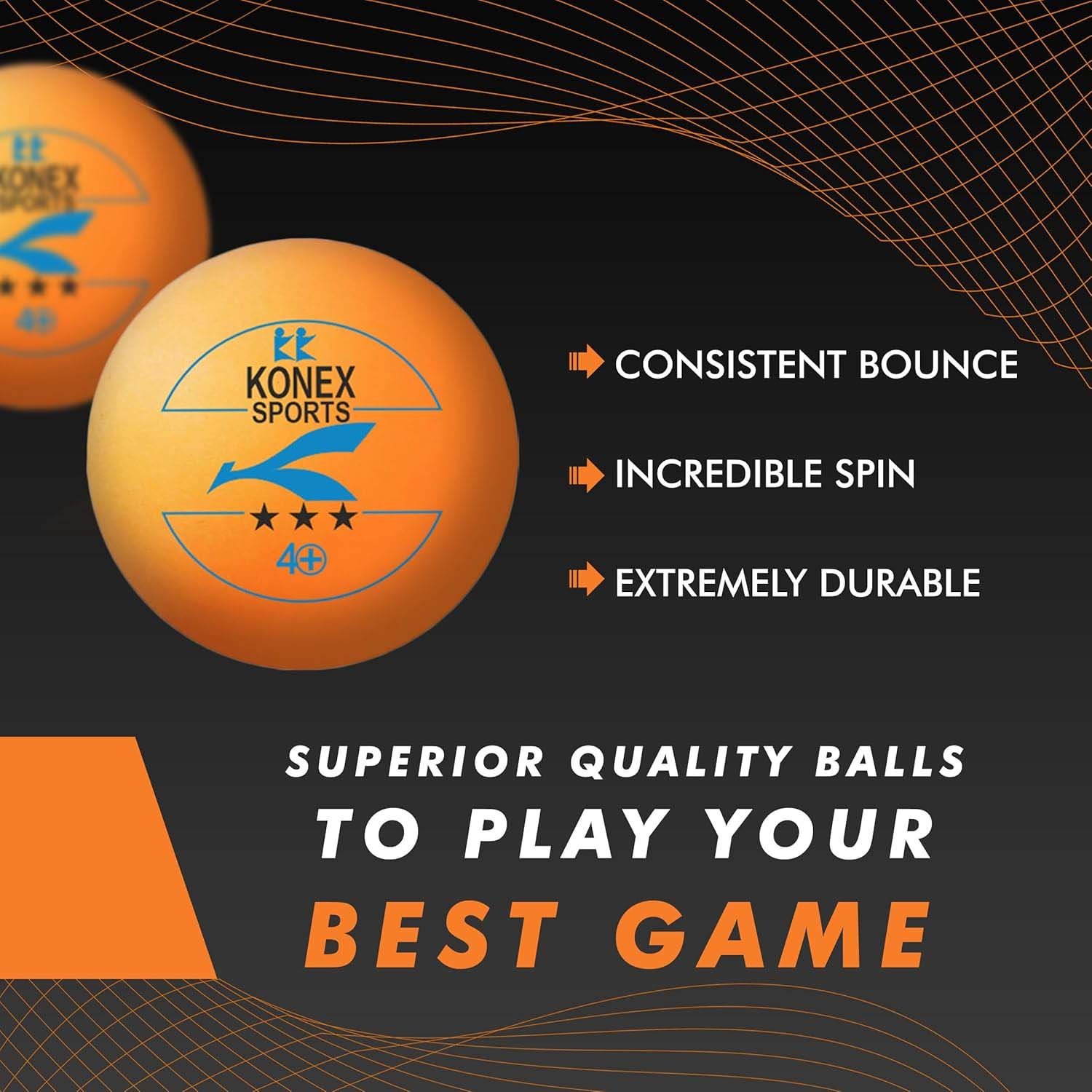 3-Star Table Tennis Balls – Durable High Bounce Pack of 6