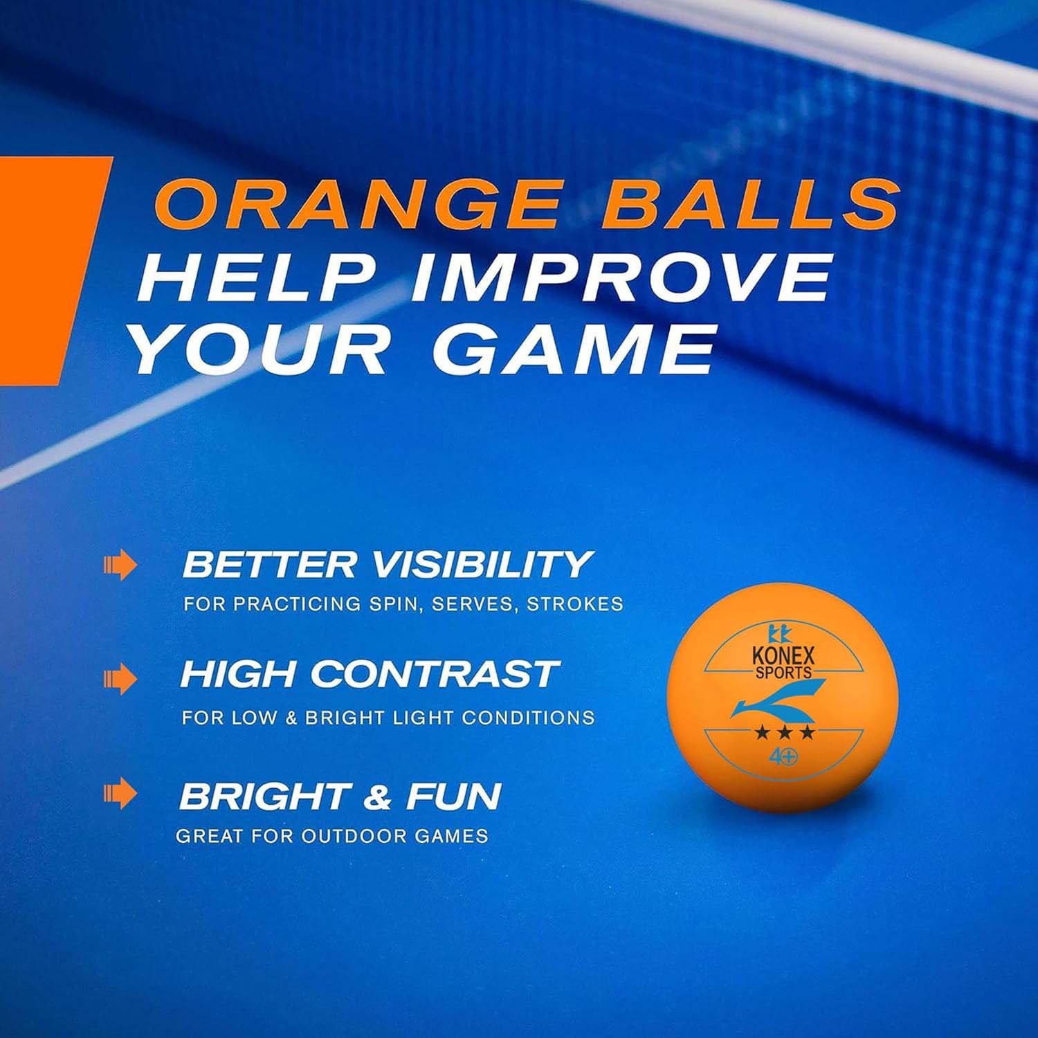 3-Star Table Tennis Balls – Durable High Bounce Pack of 6