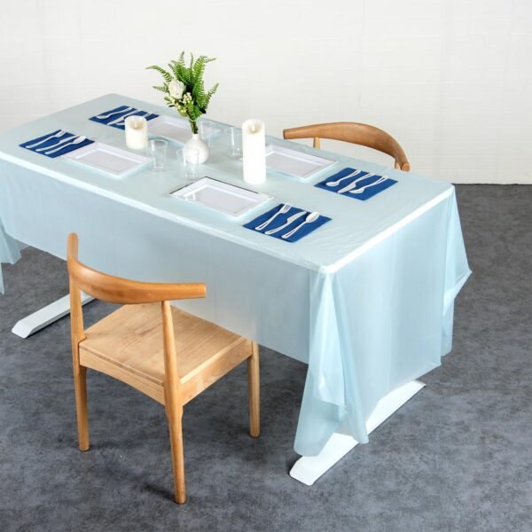 Disposable Plastic Table Cover – Waterproof & Tear-Resistant 137x183 cm