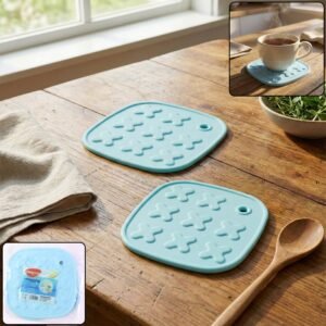 Tea-Coaster-01 Heat-Resistant Cup Coaster & Hot Pot Pad Set – 2-Piece Durable Protection