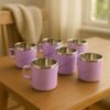 Tea-Cup-07 Tea Coffee Cup Set of 6 – Durable Metal Inner, Heat-Safe Sleeve