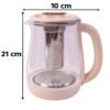 Suta Electric Glass Kettle 2.3L Tea Maker with Infuser and Temperature Control (1 Pc)