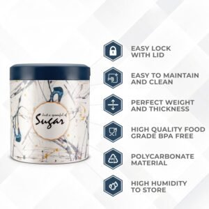 Plastic Tea Coffee Sugar Storage Set – Airtight & Stylish 3 Pc