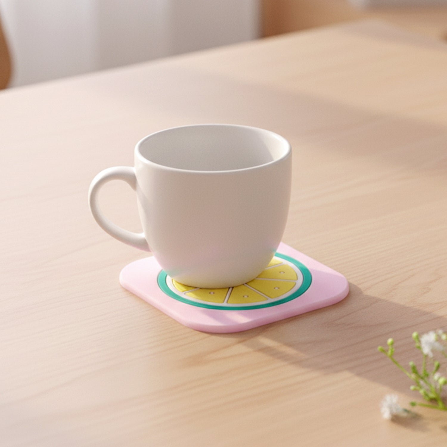 Silicone Lemon Drink Coaster – Heat-Resistant Table Protector