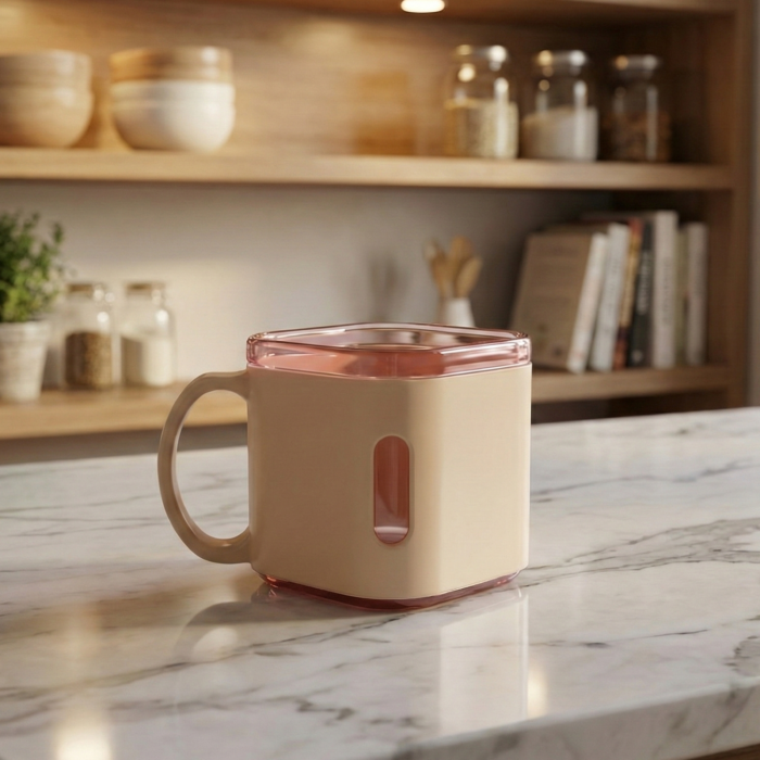 Square Tea Cup Set – Premium 6-Piece Lightweight 150ml