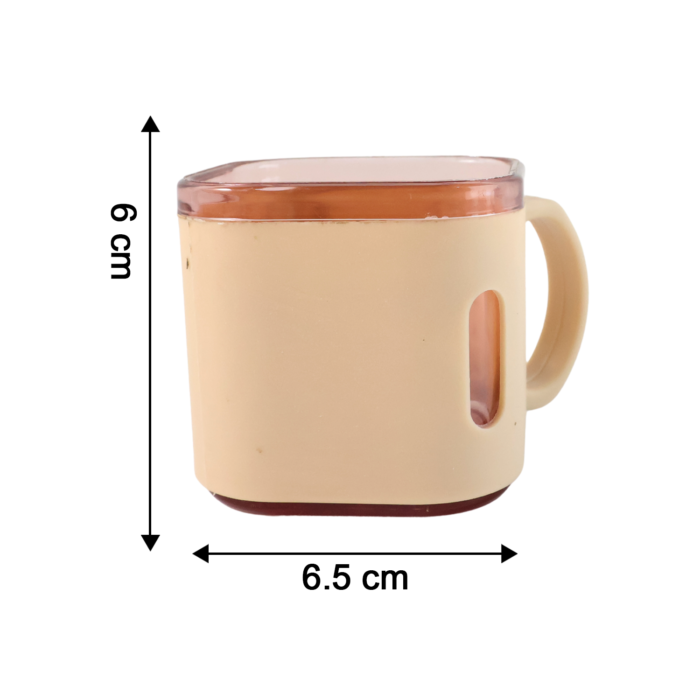 Square Tea Cup Set – Premium 6-Piece Lightweight 150ml