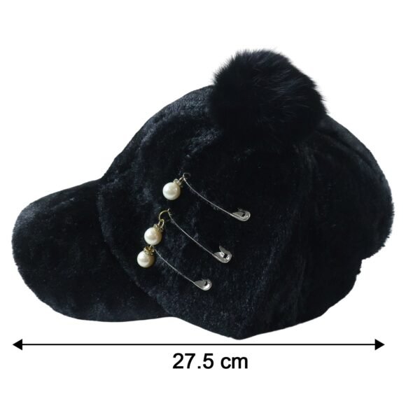 Winter Fur Cap for Women – Stylish & Cozy Warmth with Pom Pom