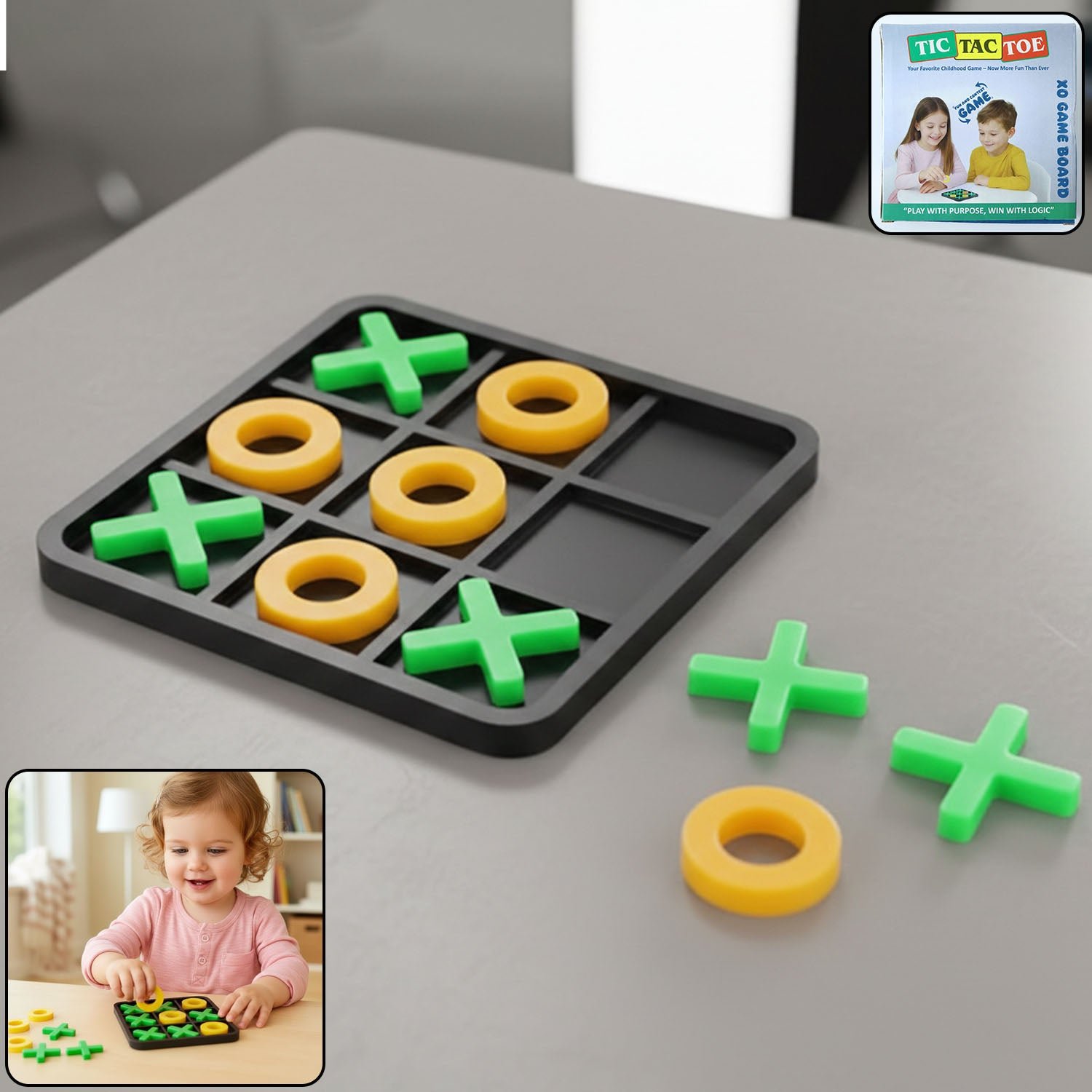 Classic Tic Tac Toe Board Game – Fun & Educational Set for Kids