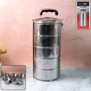 Stainless Steel Lunch Box – 5-Compartment Leakproof Tiffin | Lunchie Bunchie