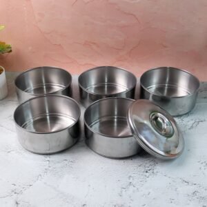 Stainless Steel Lunch Box – 5-Compartment Leakproof Tiffin | Lunchie Bunchie