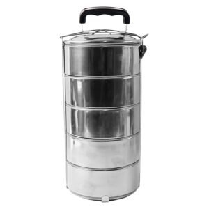 Stainless Steel Lunch Box – 5-Compartment Leakproof Tiffin | Lunchie Bunchie