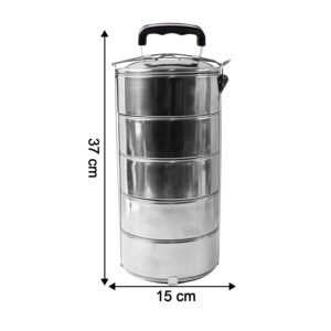 Stainless Steel Lunch Box – 5-Compartment Leakproof Tiffin | Lunchie Bunchie