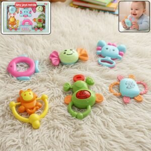 Baby Rattle Set – 6-in-1 Sensory Development Toys