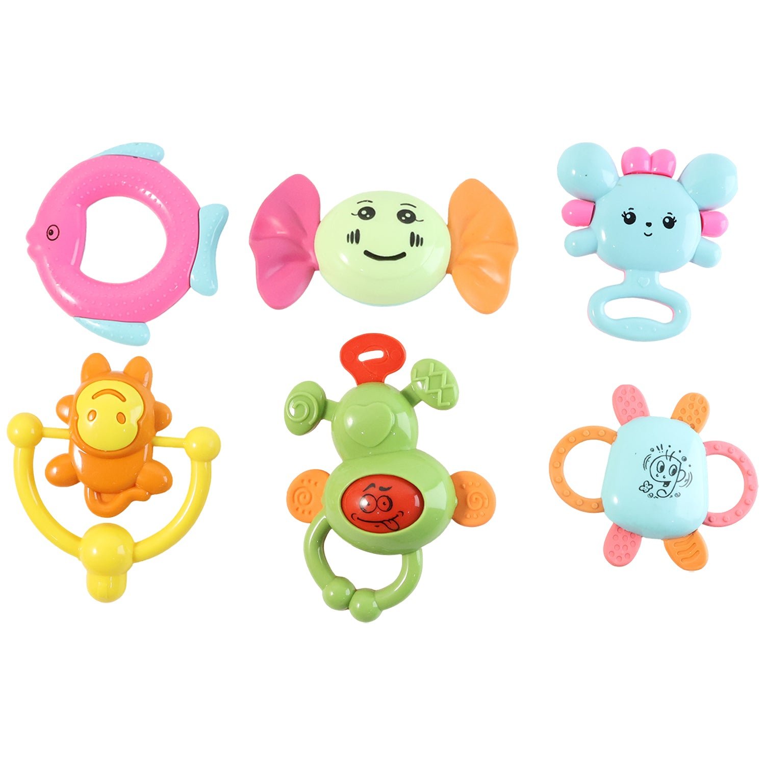 Baby Rattle Set – 6-in-1 Sensory Development Toys