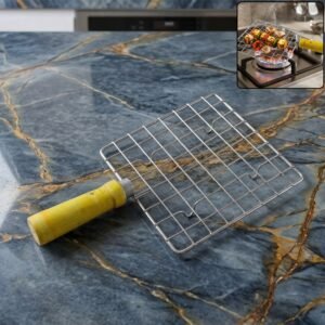 ToastGrillWoodenHandle-WOSKU-01 Roaster Jali – Stainless Steel & Wooden Handle | CookAura